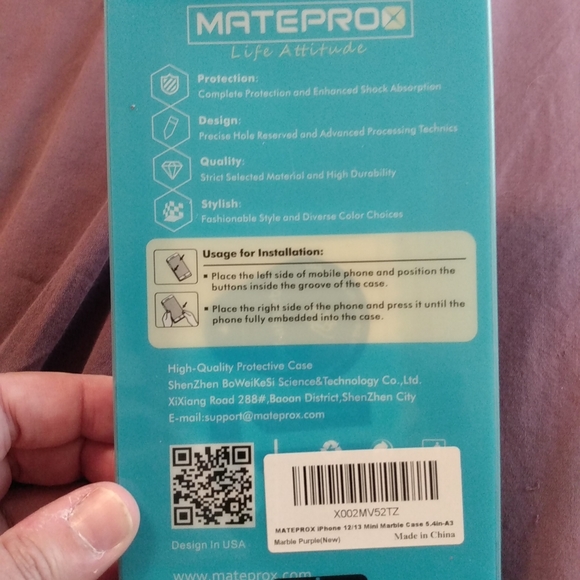 Mateprox iPhone 12/13 Mini Marble Case - Picture 2 of 3